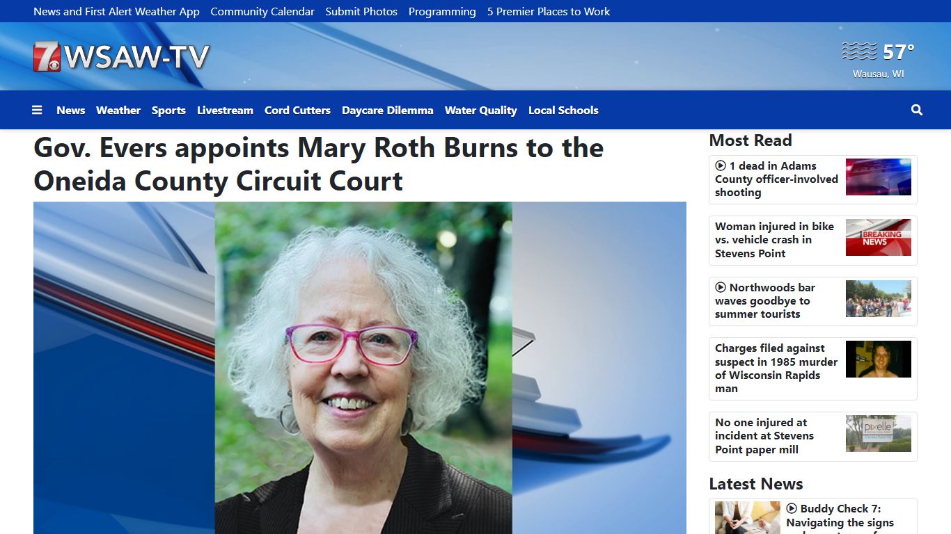 Gov. Evers appoints Mary Roth Burns to the Oneida County Circuit Court